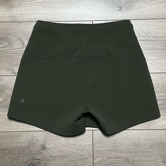 Lululemon In-Form‎ Medium Rise 3.5” Short Dark Olive Luxtreme Casual Shorts 4 - Picture 2 of 9